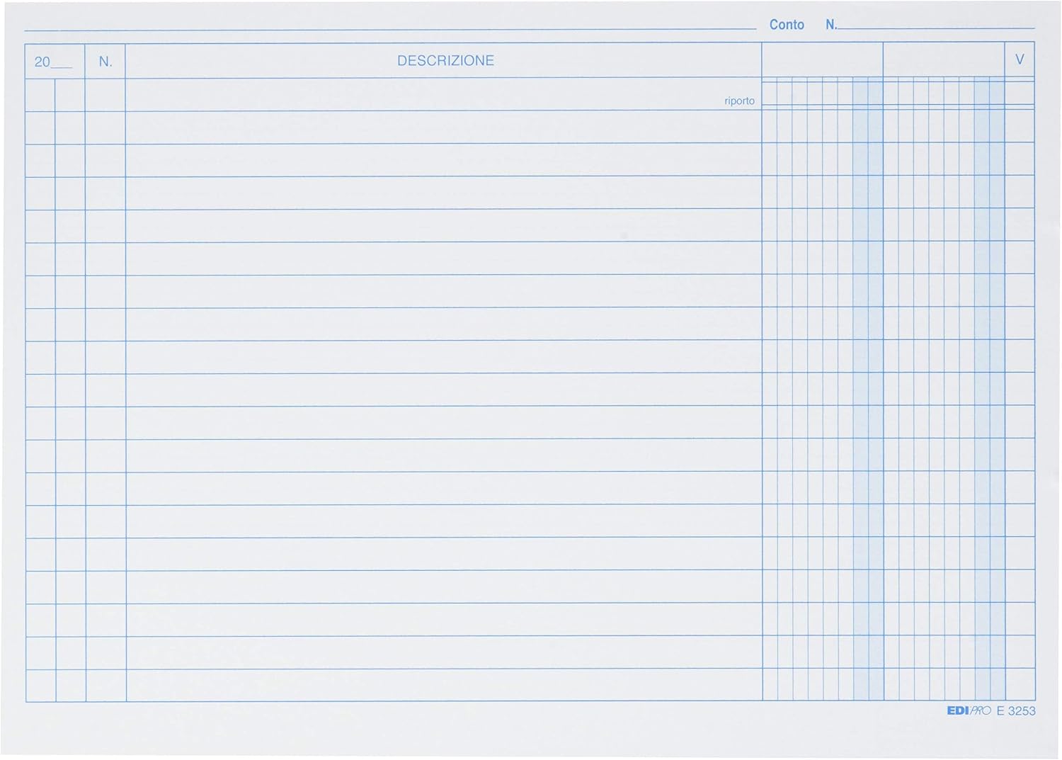 EDIPRO - E3253BL - 100 Cards with 2 Columns Blue f.to 15x21 - Image 3