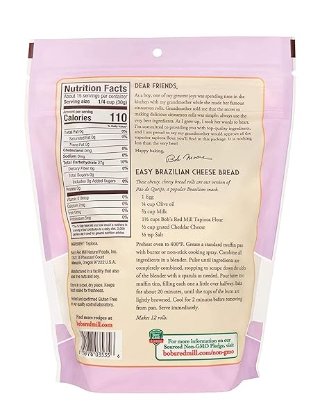BOB’S RED MILL FINELY GROUND TAPIOCA FLOUR, 16 OZ
