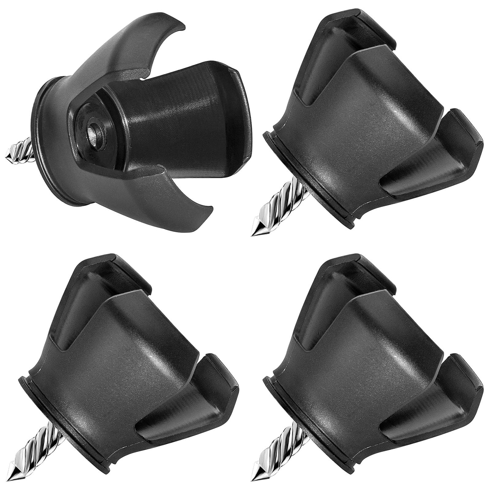 JYTDBCS 3-Prong Golf Ball Retriever Grabber for Golf Putter Grip Portable Pick-up Claw Plastic Picker Upper Suction Cup Grip Sucker Tool Back Saver 4 Pack golf Ball Retriever For Putter