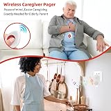 SINZUX Personal Alarm System for Elderly UK Plug-in Receiver + Transmitter view 2