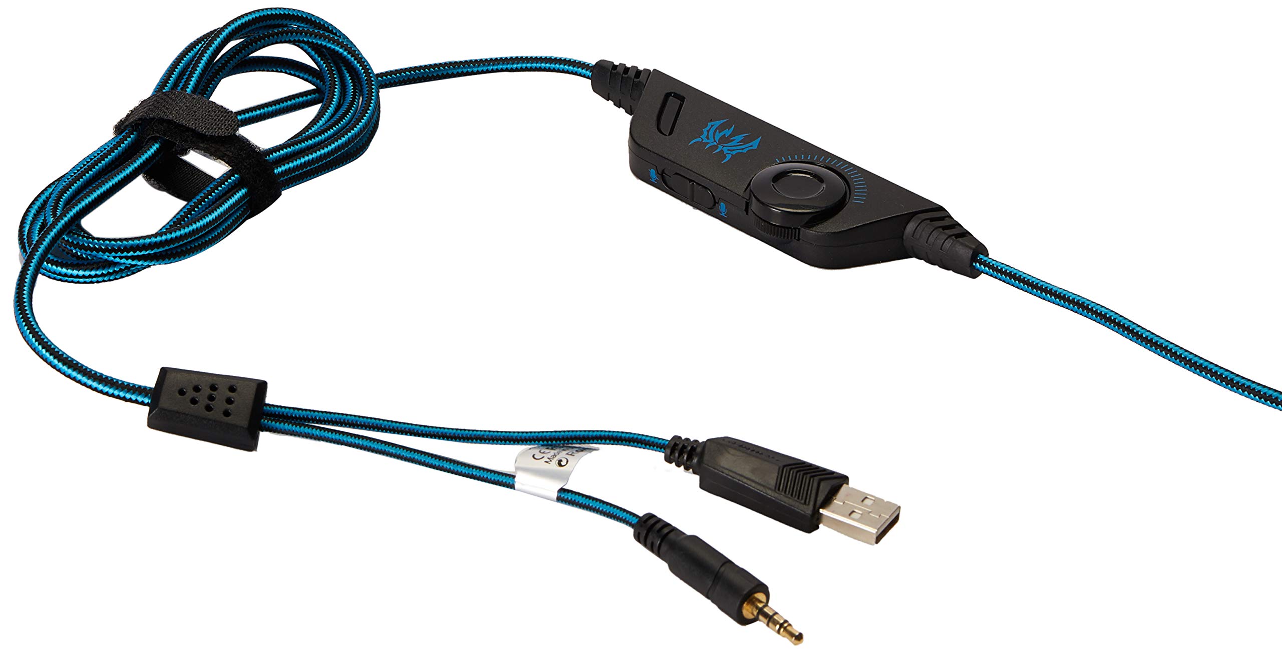 Kotion Each G9000 Over Ear Gaming Headphones with Mic and LED (Black/Blue) Compatible with PC, iPad, iPhone, Tablets, Mobile Phones