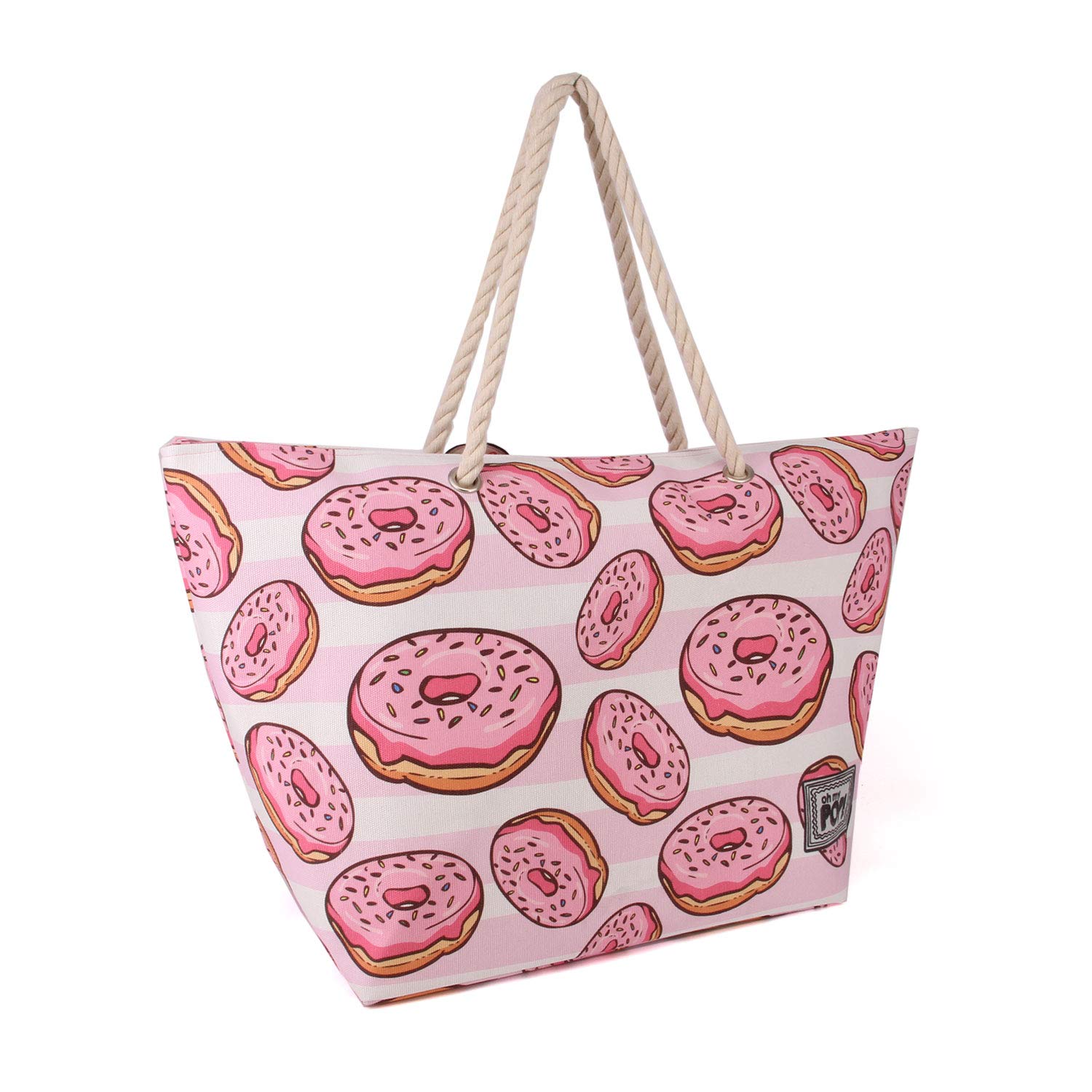 Oh My Pop! Yummy-Sunny Beach Bag Canvas & Beach Tote Bag, 60 cm;,Multicolour