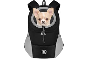YESLAU Dog Backpack Carrier Pet Carrier for Small Medium Dogs Travel Bag Front Pack Breathable Adjustable with Safety Reflective Strips for Hiking Outdoor Cats