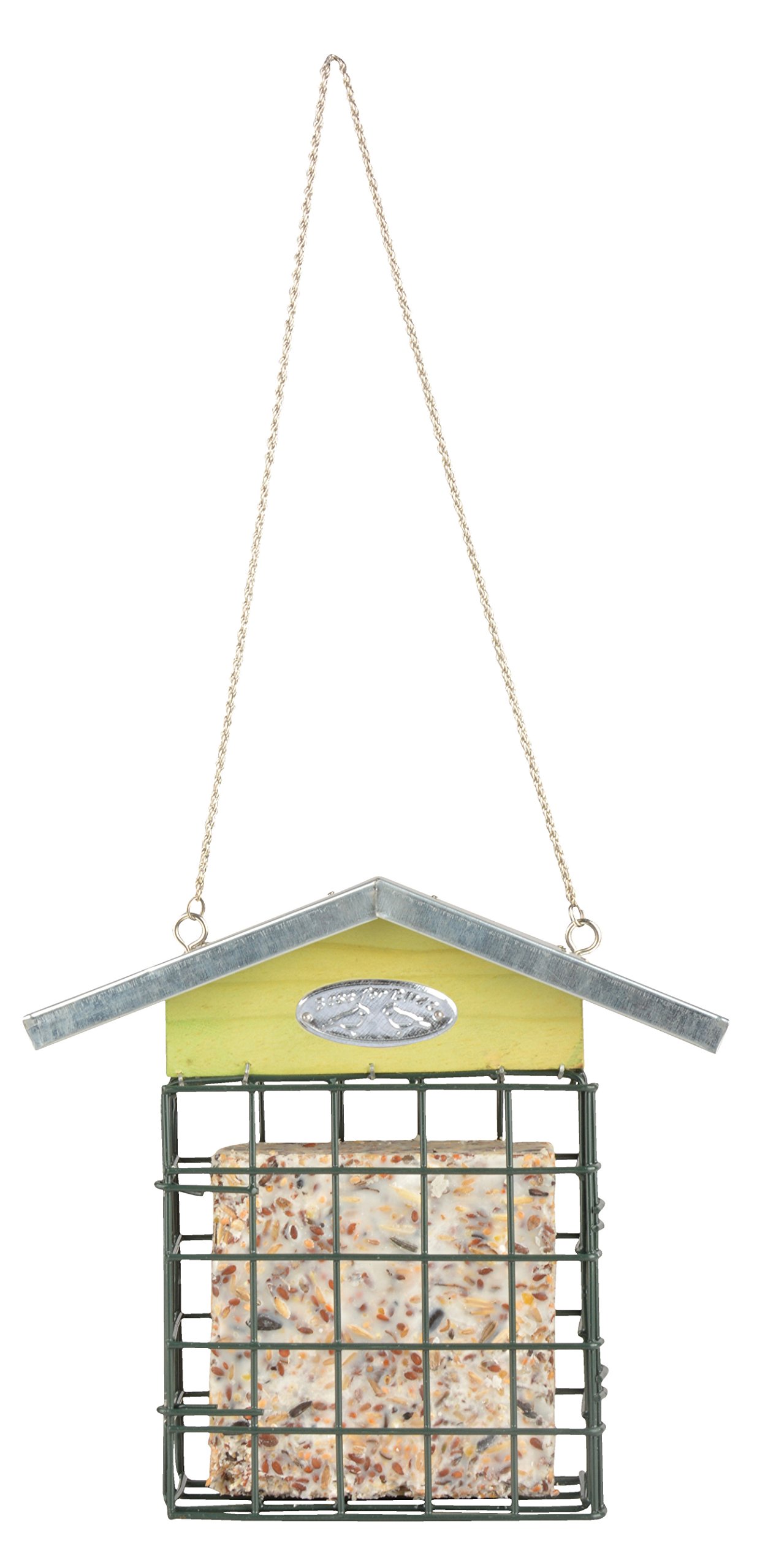 Fallen Fruits Suet Cake Holder, FB292, Silver and Black