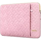 Lacdo 14 Inch Laptop Sleeve Case for HP Lenovo Dell ASUS Acer Chromebook 14, HP Stream 14, Dell Inspiron 14 / Latitude 14, Lenovo ThinkPad 14 / IdeaPad 14, ASUS VivoBook/ZenBook 14 Computer Bag, Pink