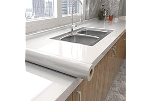 TILTIL Shiny White Wallpaper peel and Stick Wallpaper Glossy Self Adhesive Removable Wall paper 15.8" X 78.7"Waterproof Countertop Paper White Contact Paper for Cabinet Countertop Furniture Kitchen Vinyl