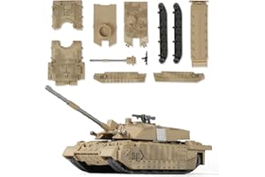 SEBUNAS 1/72 Scale Challenger 2 Military Tank Quick Build Model British Army Main Tank Challenger 2 Building Model for Kids a