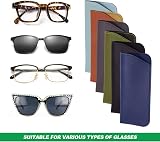 SenZee Glasses Cases 6 Pack Soft PU Leather Spectacle Pouch 17.5x7.5cm view 7