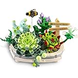 PinkBee Bonsai Tree 2021 Mini Succulent Flower Building Block Set Toys Kit Valentines Mothers Day Love Romantic Gifts Creativ