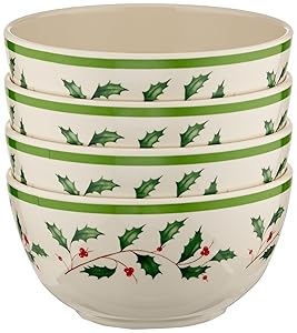 Lenox 870016 Holiday Melamine 4-Piece All Purpose Bowl Set