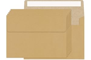 Ouzoustate Kraft Envelopes, 4x6 Envelopes for Invitations, A6 Envelopes 50 Pack Card Invitation Envelopes, Brown Postcard Envelopes (4.72"x6.49")