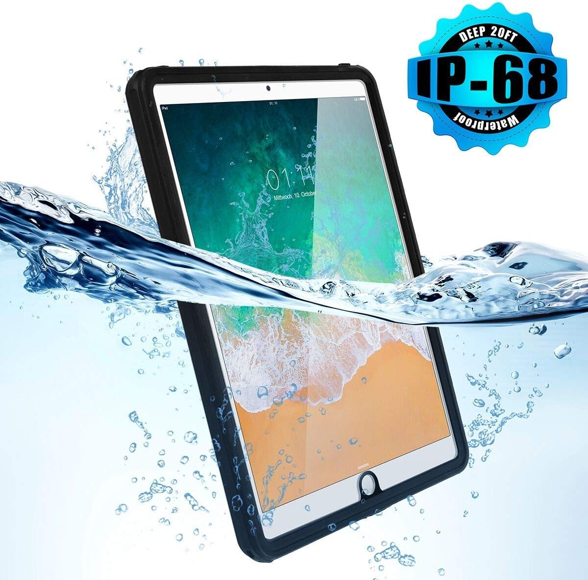 AICase Waterproof Shockproof Case for Apple iPad Pro 9.7 Inch (2017/2018) with Touch ID Highly Sensitive - Image 3