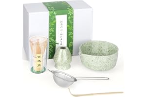 Ceecysaa Matcha Whisk Set, 5 Pcs Matcha Set, Matcha Kit for Ceremony, Matcha Tea Set for Making Breakfast/Matcha Latte, Match