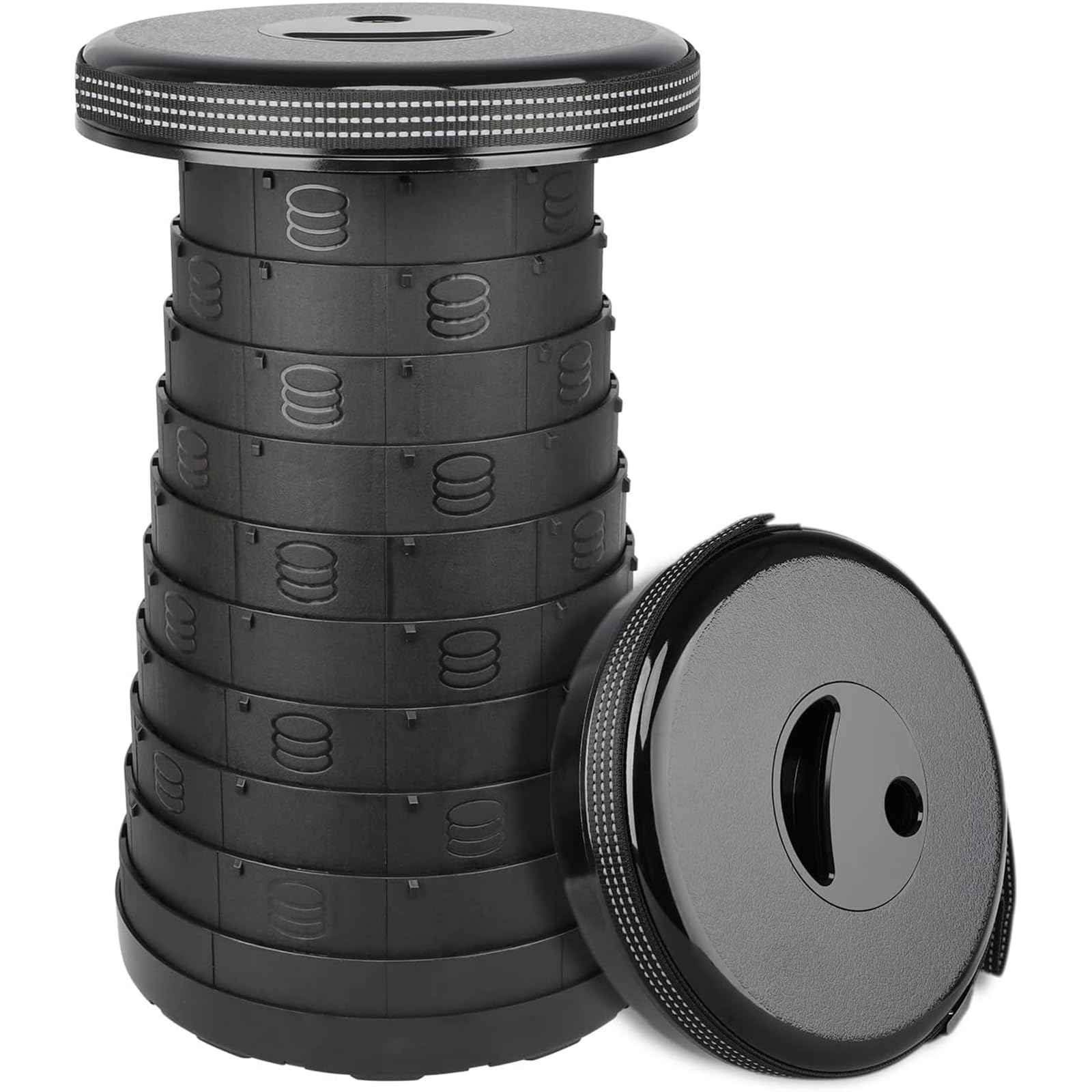 Imikoko Collapsible Stool, Max Load Capacity 440.7 lbs (200 kg), Anti-Slip Design, Suitable for Outdoor Picnic, Camping, Fishing, Travel