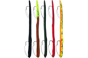 DELONG LURES Made in USA Weedless Pre-Rigged Fishing Lures Bass Set, Pike, and Anything in Between - USA - Extra Durable Soft Plastic Swimbaits for Bass Fishing Lures - 5 PCS Bass Baits and Lures Pack(Variety)