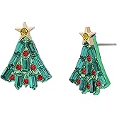 Betsey Johnson Jewelry Women's Santa Baby Christmas Tree Stud Earrings