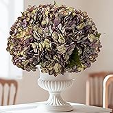 Bailikang 10PCS Fake Hydrangea Artificial Flowers Hydrangea Bouquet for Home Wedding Bridal Bouquet Office Party Table Centerpiece DIY Floral Decor (Autumn Purple)