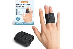 Finger Splint Wraps 2 Pack – Adjustable Breathable Finger Buddy Tape, Light Compression Trigger Finger Splint for Daily Comfo