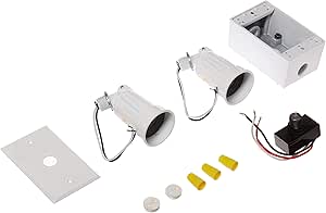 Hubbell 5883-6 Bell Weatherproof Dusk To Dawn Floodlight Kits, With ...