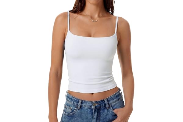 Avidlove Tank Tops for Women Square Neck Spaghetti Strap Double Lined Y2K Going Out Camisole Top Cute Summer Trendy Outfits