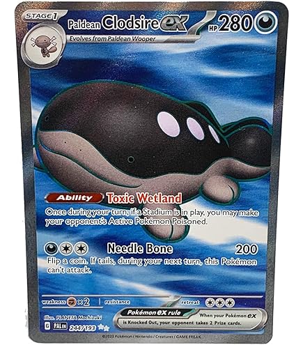 Amazon.com: Pokemon - Paldean Wooper 221/193 - Paldea Evolved -  Illustration Rare