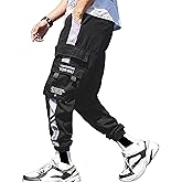 XYXIONGMAO Men's Streetwear Joggers Casual Sports Pants Baggy Casual Techwear Hip Hop Sweatpants Black Cargo Pants for Men