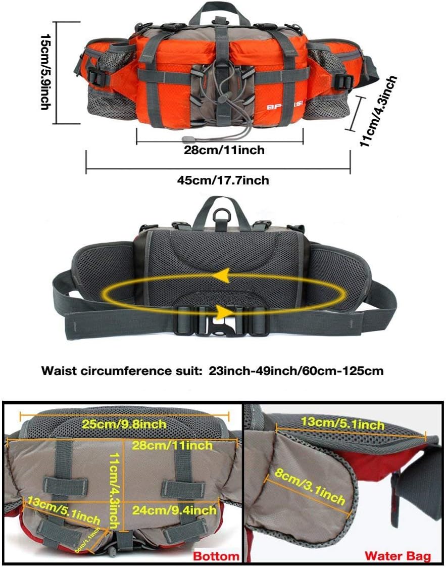 Multifuction Tactical Waist Bag Backpack Shoulder Bag Molle Military Wasit Pack Fanny Pack Bumbag for Outdoor Running Walking Camping Hiking Trekking - Image 5