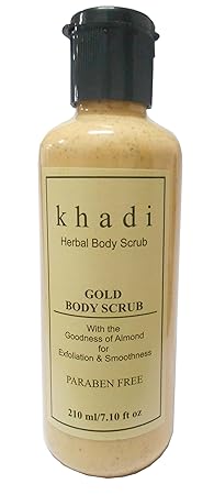 Khadi Herbal Khadi Gold Body Scrub (Paraben Free ) 210Ml