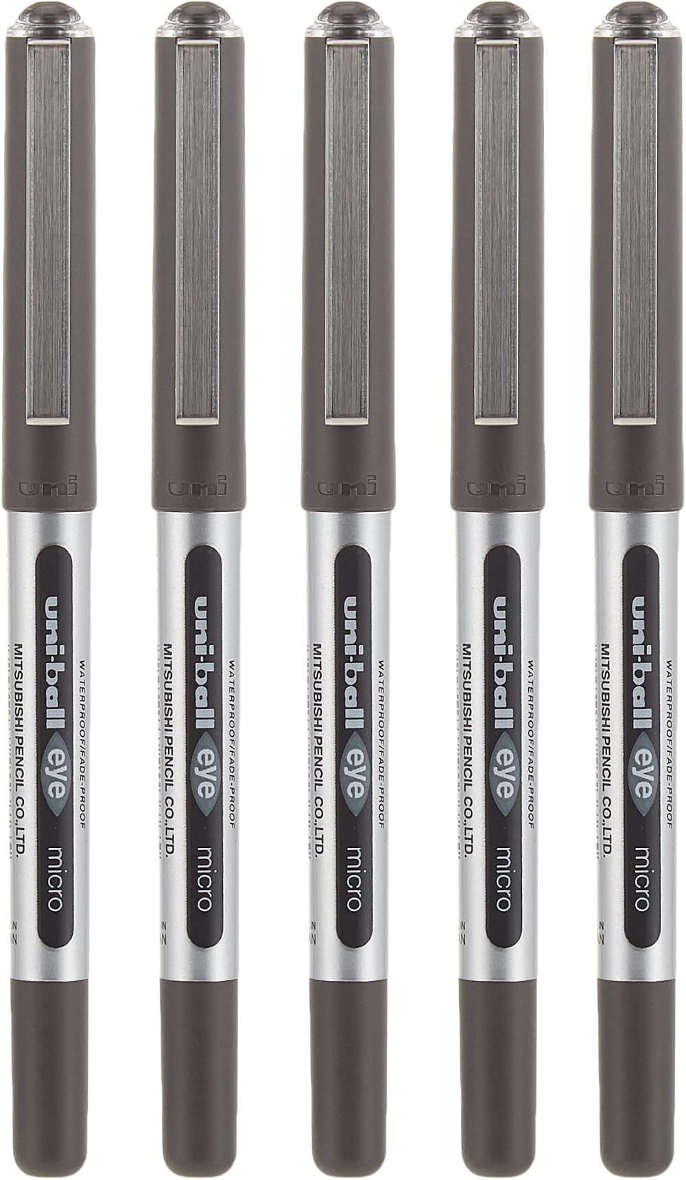 uni-ball Eye Micro UB-150 Rollerball Pens Black Pack of 5