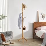 YMYNY Wooden Coat Rack Stand 8 Hooks Hall Tree Adjustable 40x181cm view 4
