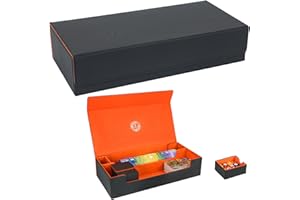 Card Deck Box,X-Large Premium Card Game Deck Storage Box Fits 5 Decks Card Box with Mat Case and Removable Compartment,Card D