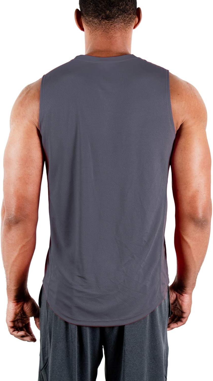 DEVOPS 3 Pack Men's Muscle Shirts Sleeveless Dri Fit Gym Workout Tank Top: Clothing