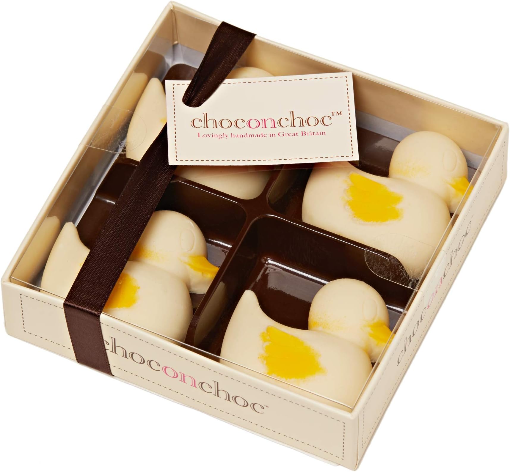 Choc On Choc 4 White Chocolate Ducks 80g