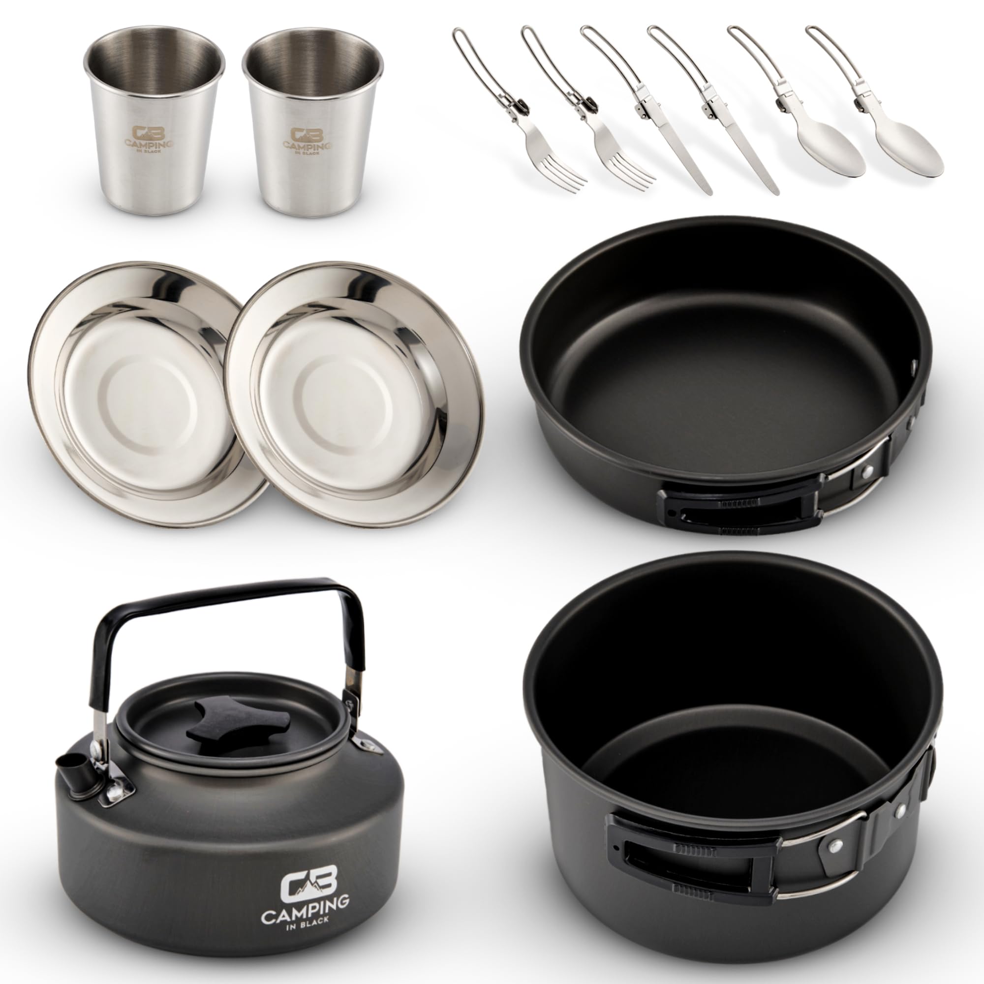 Camping Crockery Set for 2 People