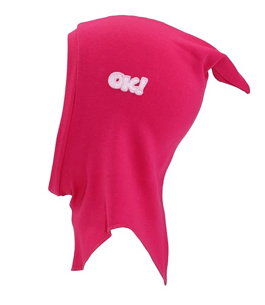 EveryHead Fiebig Babyschalmütze Mädchenschalmütze Schalmütze Schlupfmütze Sturmhaube Mütze Uni mit Applikation für Baby (FI-74580-W16-BM3) inkl Hutfibel