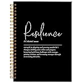 Welshower Resilience Definition Inspirational Spiral Notebook Journal, Motivational Notebook, Positive Affirmation Journal for Women Men, Inspirational Office Supplies, 5.5x8.3 Inch