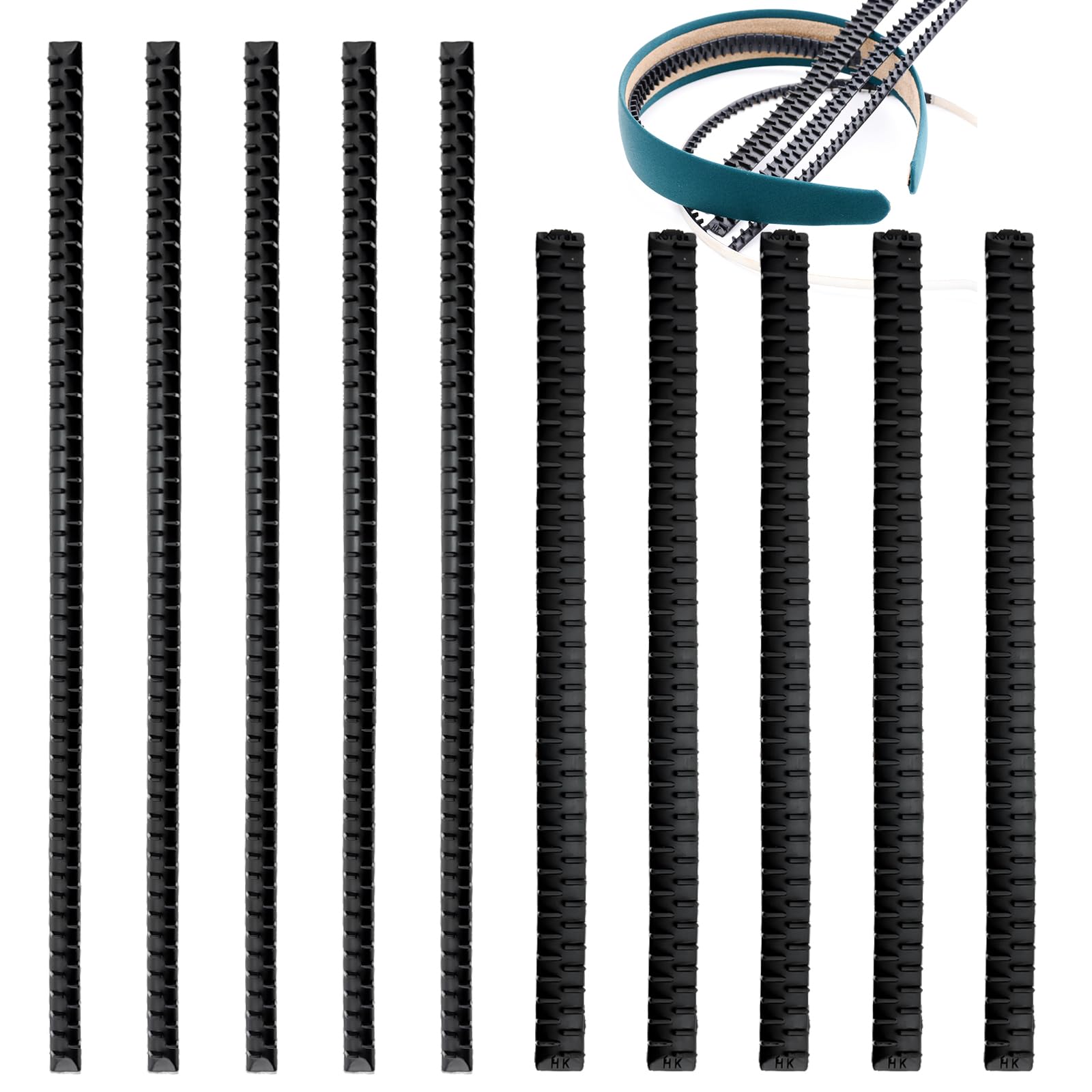 Photo 1 of 10 PACK Silicone Grips Anti-Slip Headbands with Self-Adhesive Hairbands, Craft Accessories