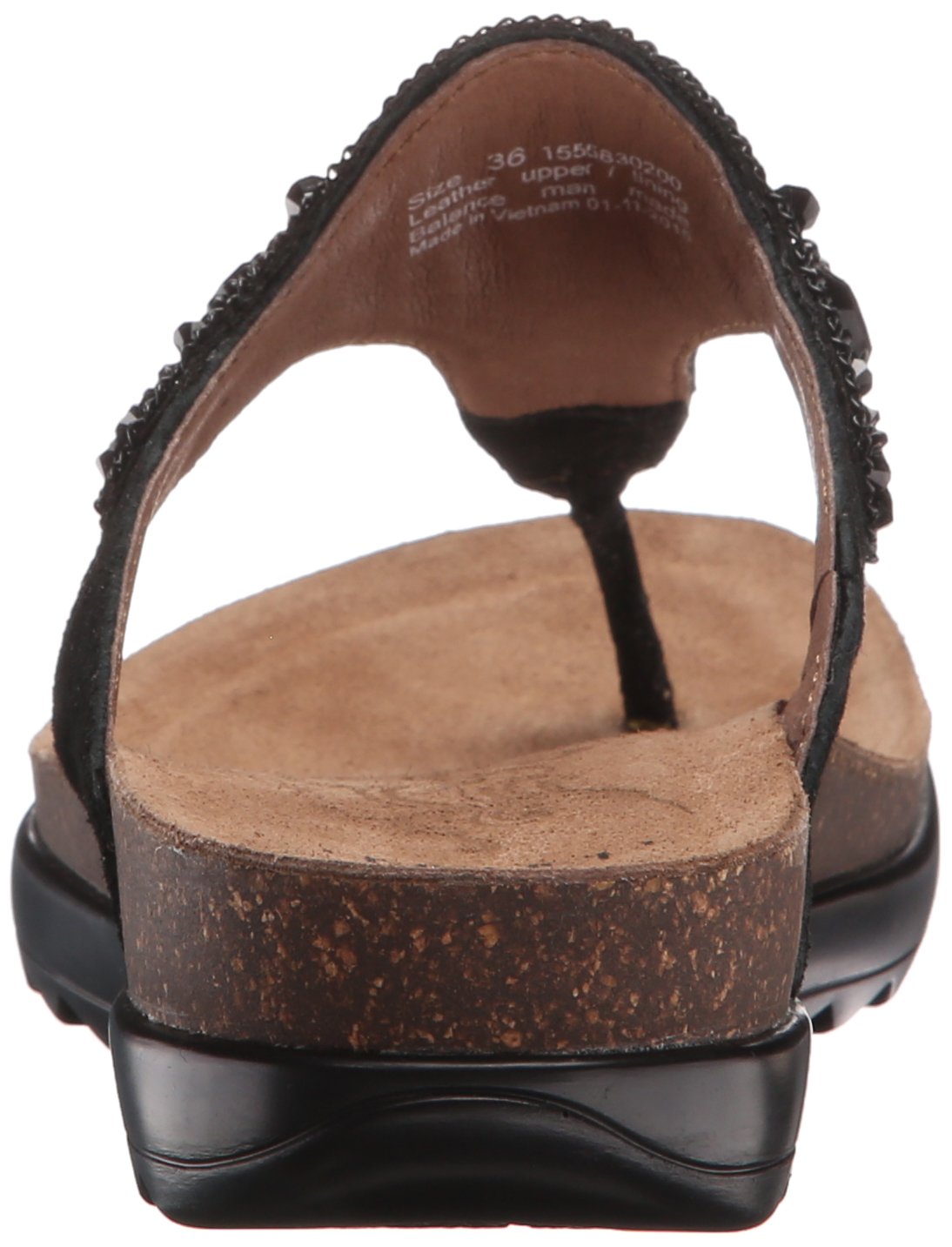 Dansko Women's Pamela Black Jewelled Flip Flop - Image 3