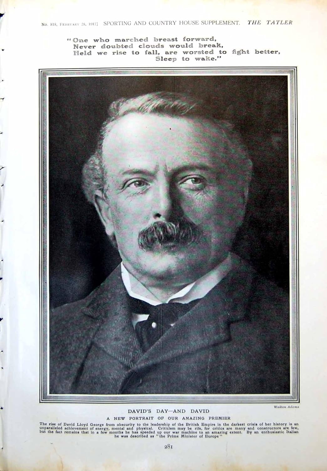 Amazon デビッド ロイド ジョージの肖像画さんを 1917 171t149 印刷して下さい R Grosvenor 夫人 D Swann インテリア オンライン通販