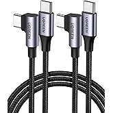UGREEN USB C to USB C Cable 60W 2 Pack Right Angle PD 3.0 Type C Fast Charging Cord Charger Cable Compatible with iPhone 17 1