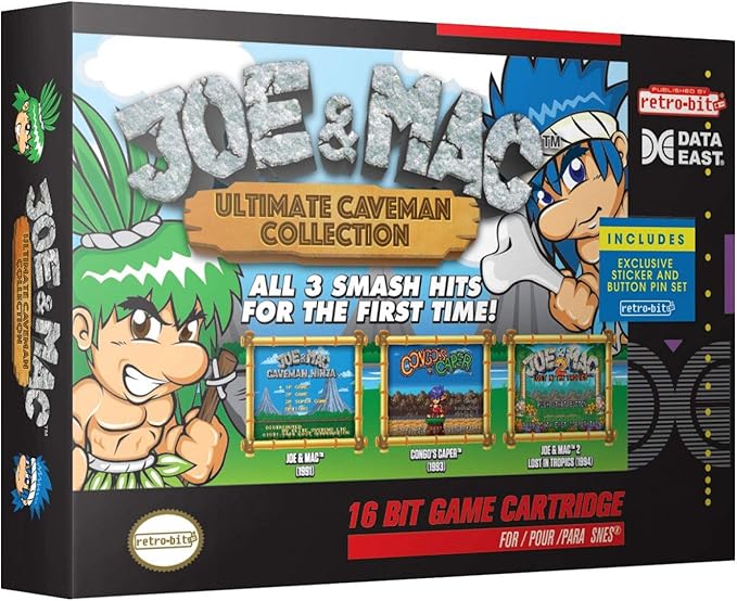 Retro Bit Joe Mac Ultimate Caveman Collection Snes Cartridge Super Nes Amazon Co Uk Pc Video Games