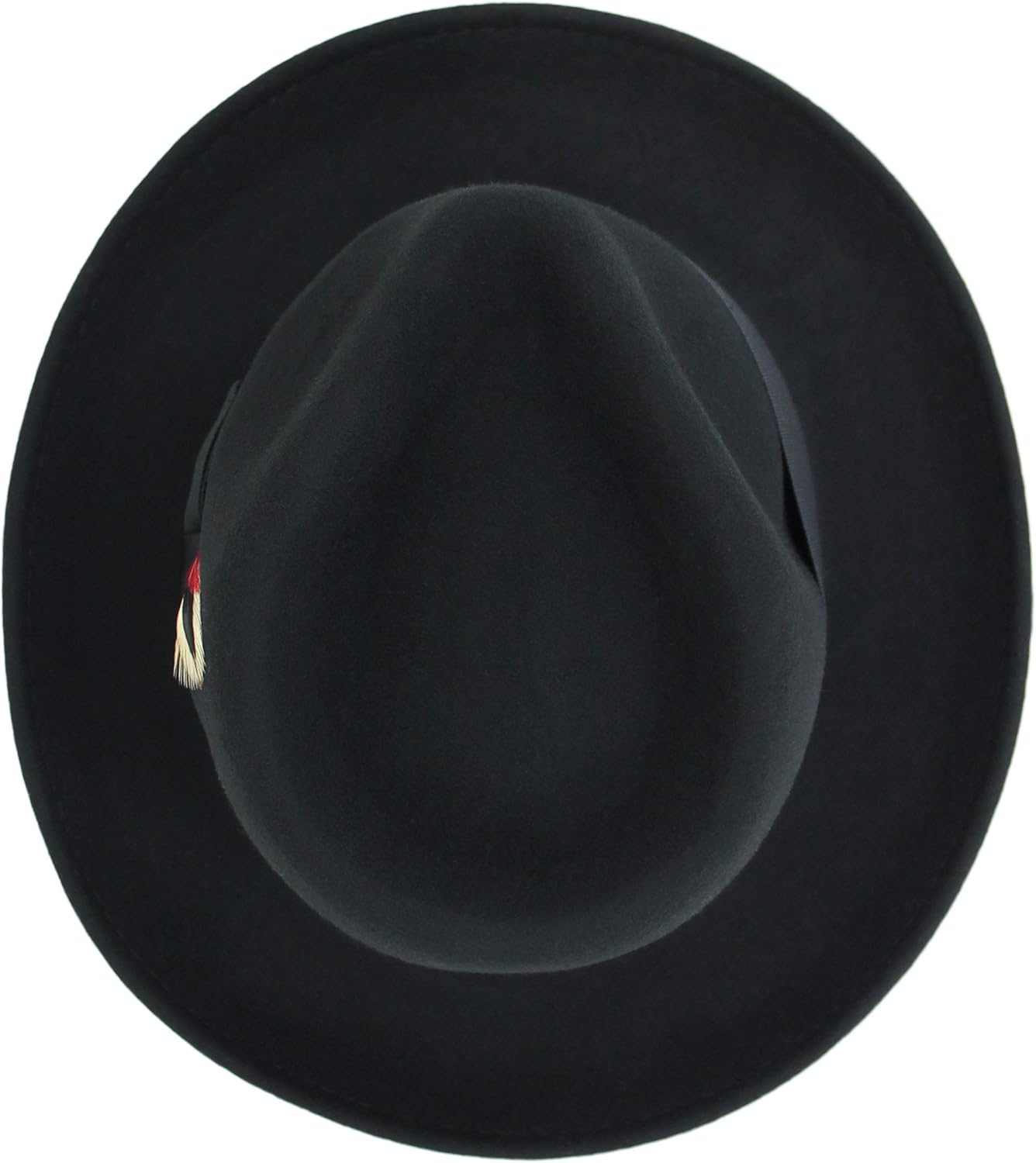Belfry Gangster 100% Wool Stain Resistant Crushable Dress Fedora in Black Grey Navy Brown Pecan at  Men’s Clothing store