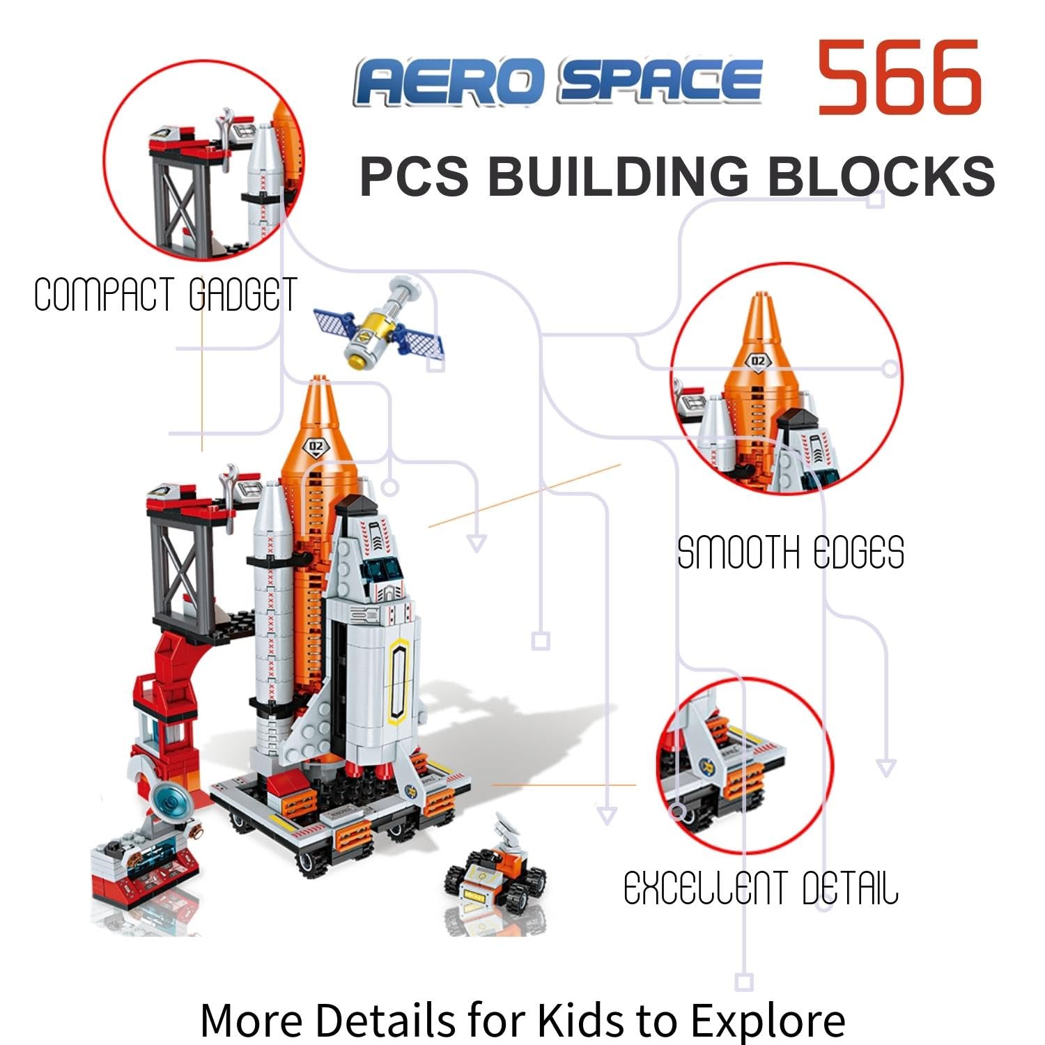 Space Exploration Shuttle Toys for 8-13 Year Old Boys, 12-in-1 STEM Project Aerospace Rocket Building Block Toy,Science Kits for Kids Age 8-14, Birthday Christmas Easter Gifts for Children Age 7-9