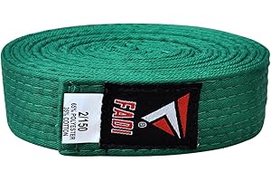 Fadi Sports Martial Arts Belt for Karate, Judo, Aikido and Taekwondo - Durable Cotton-Polyester Blend for Adults and Kids