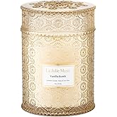 LA JOLIE MUSE Vanilla Bomb Candle| Vanilla, Lemon Zest & Patchouli |19 oz Large Wooden Wick | Natural Soy Wax | 90 Hours Clean Burn | Gift-Ready for Hosts | Seasonal Home Décor