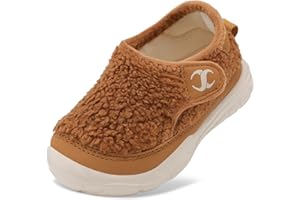 Scurtain Toddler Slippers for Girls Boys Barefoot Shoes Kids Slippers Sneakers Warm Cute House Slippers Toddler Non-Slip Snow Boots for Indoor Outdoor