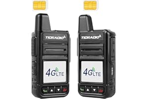 TIDRADIO TD-M15 Rapid Global Walkie Talkies 5000 Mile Long Range Poc radios, 4G LTE Unlimited Range Nationwide PTT Two Way Radios for Family, Logistics, Company, Construction Site with Sim Card (2pcs)