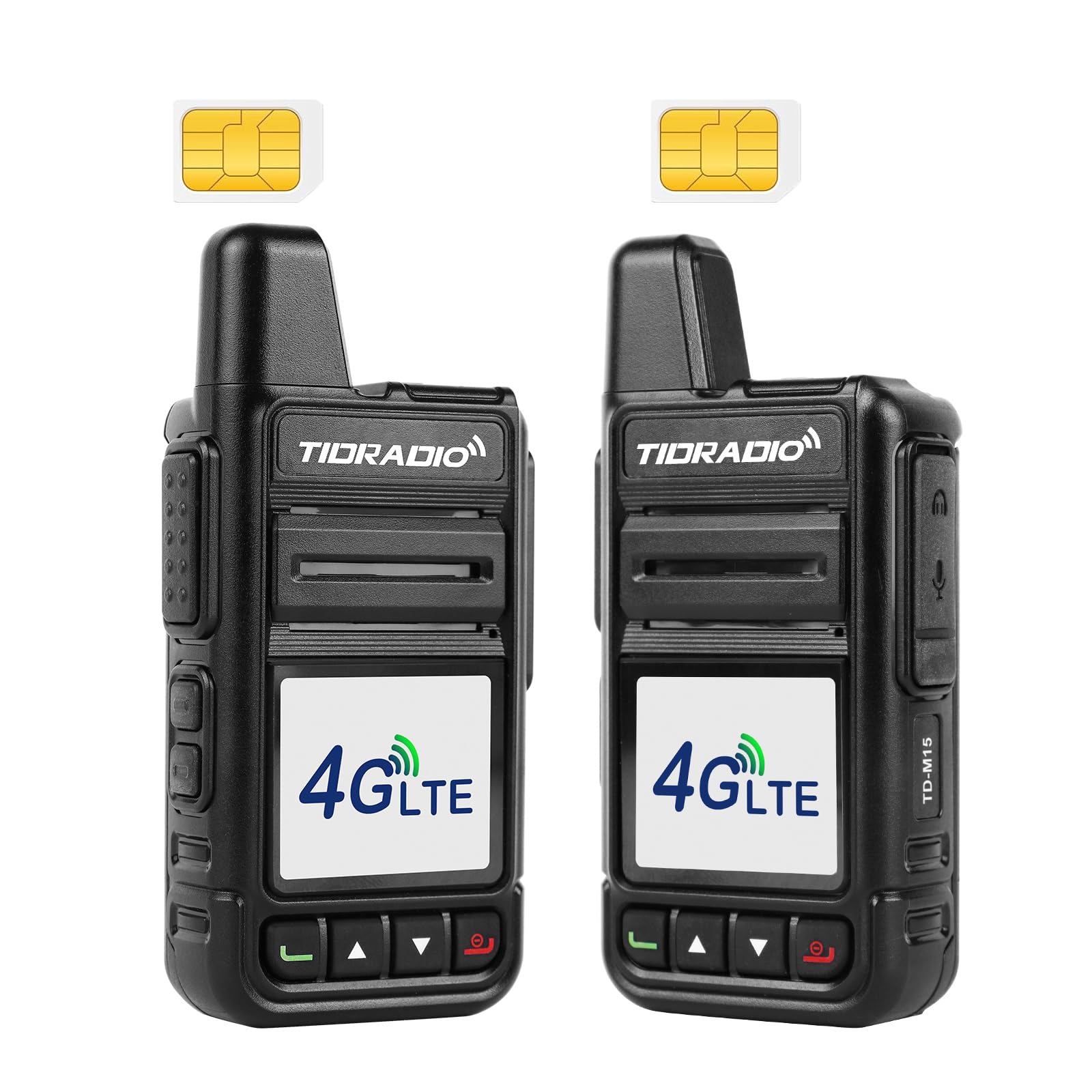 Photo 1 of TIDRADIO TD-M15 Rapid Global Walkie Talkies 5000 Mile Long Range Poc radios, 4G LTE Unlimited Range Nationwide PTT Two Way Radios for Family, Logistics, Company, Construction Site with Sim Card (2pcs)
