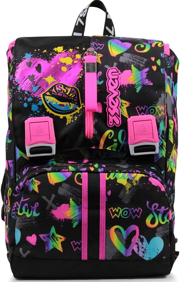Zainetti per bambini Zaino Estensibile Seven Scuola elementari e medie Nero  Iridescent urban-earth.co.uk