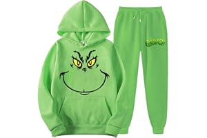 SEGAVEN 𝑮𝒓𝒊𝒏𝒄𝒉𝒔 Workout Outfit Sets for Women Two-Piece Running Outfits Classic Hoodies Sweatshirt+sweatpants Set